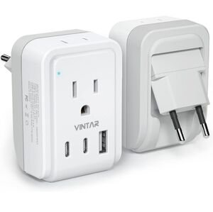 European Travel Plug Adapter, FoldableType C - Most of Europe - 17W